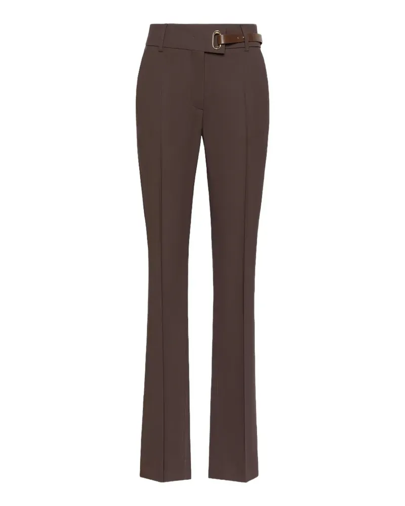 SPORTMAX Bügelfaltenhose mit Gürtel - Braun Braun