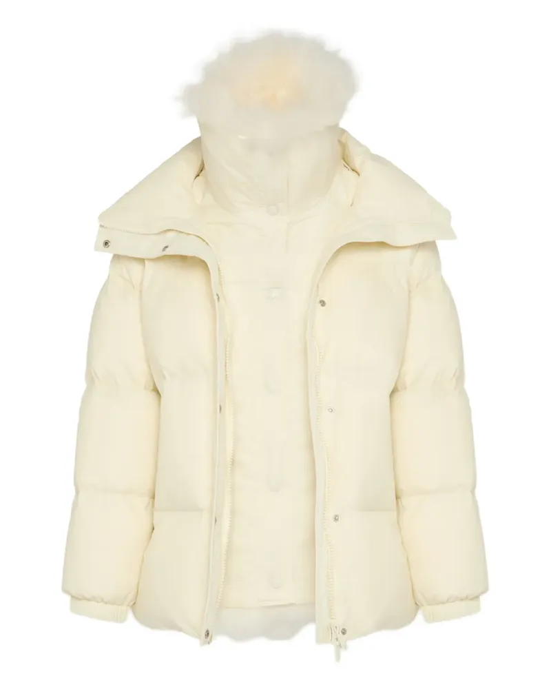Yves Salomon Steppjacke im Oversized-Look - Weiß Weiß