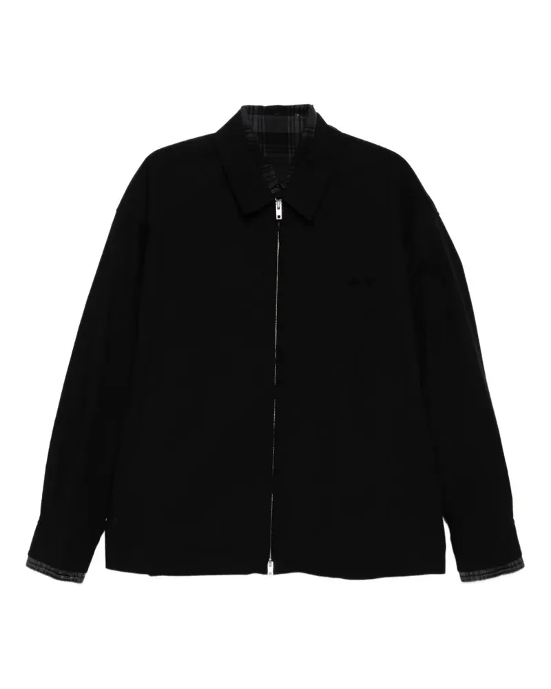 JUUN.J logo-embroidered jacket - Schwarz Schwarz