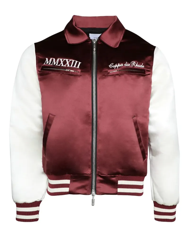 RHUDE Bomberjacke mit Reißverschluss - Braun Braun