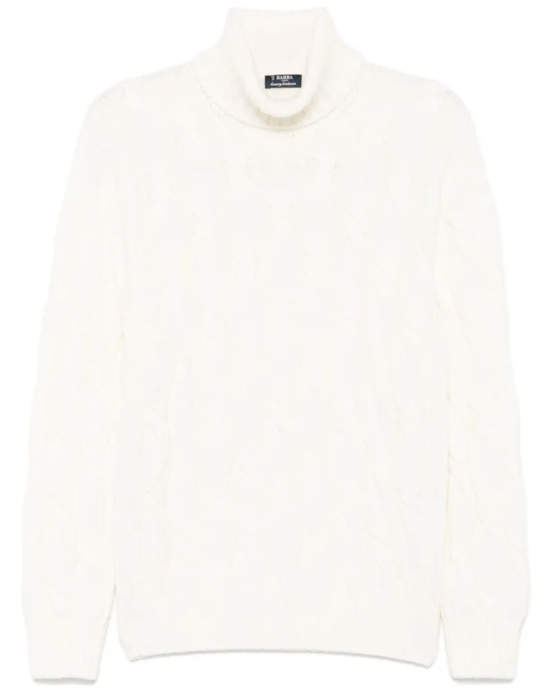 BARBA Pullover mit Zopfmuster Nude