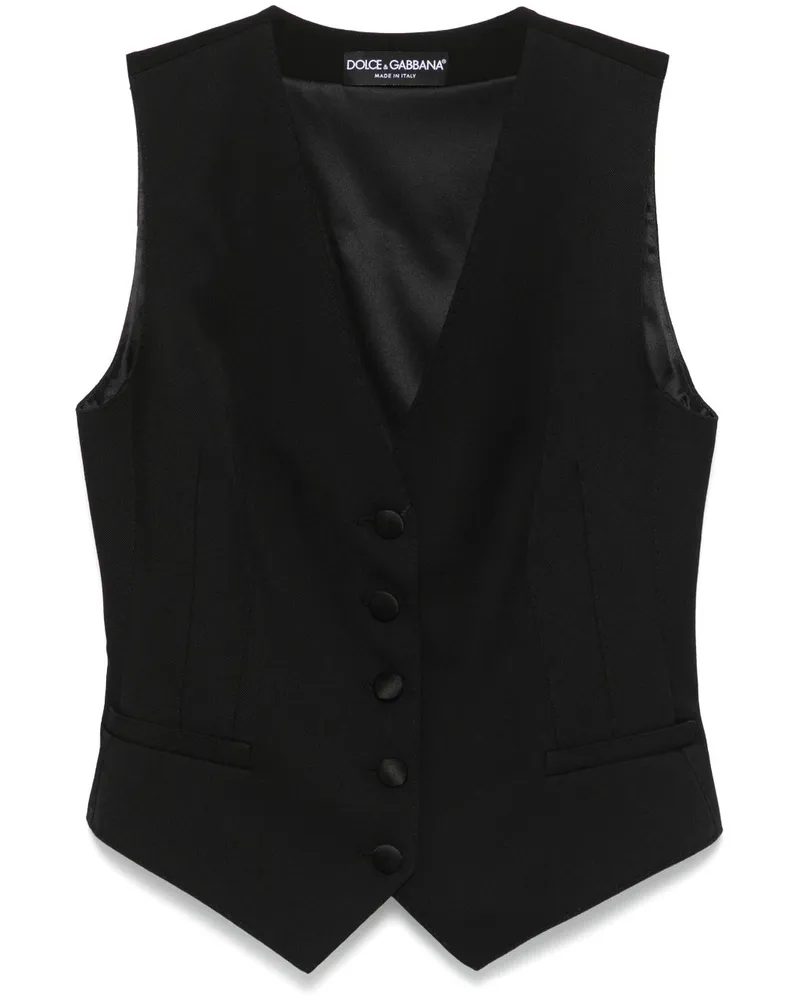 Dolce & Gabbana Klassische Weste - Schwarz Schwarz