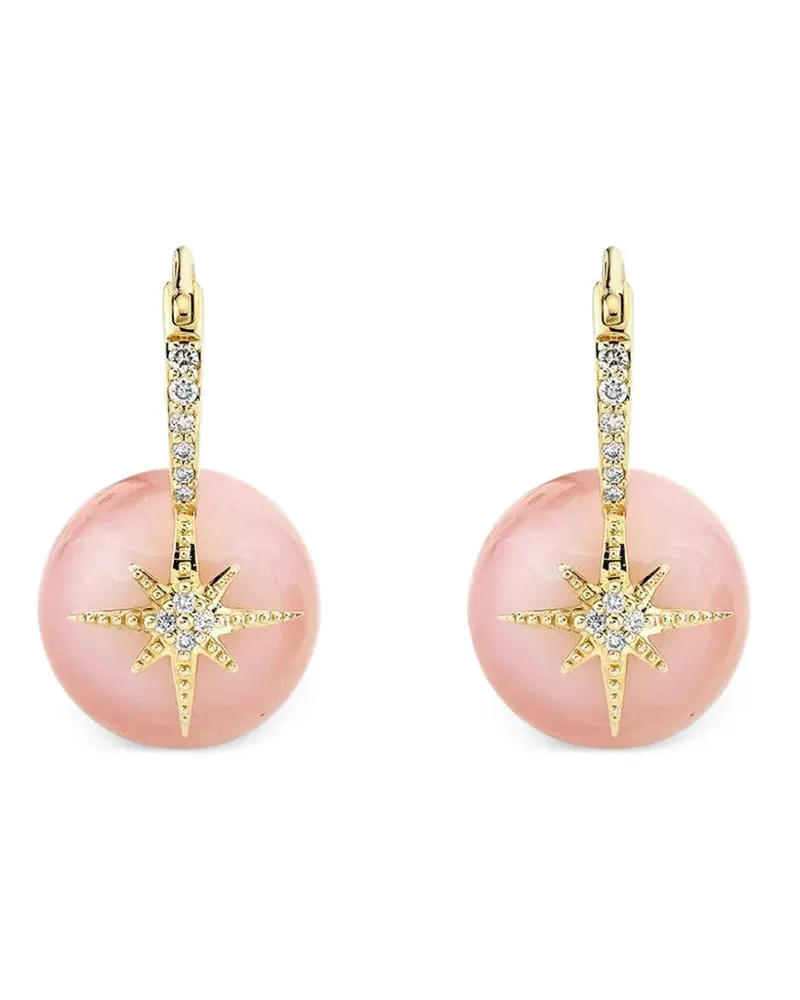 Sydney Evan Starburst Ohrringe mit Opal und Diamant - Gold Gold