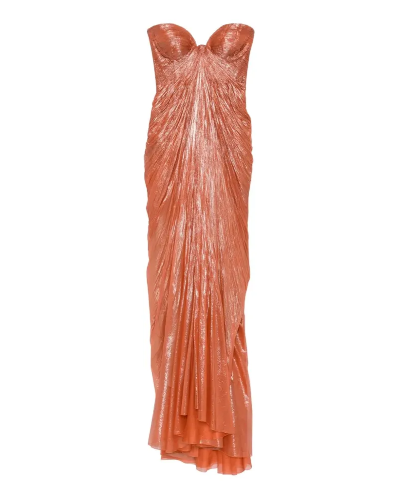 Maria Lucia Hohan Salima pleated maxi dress - Orange Orange