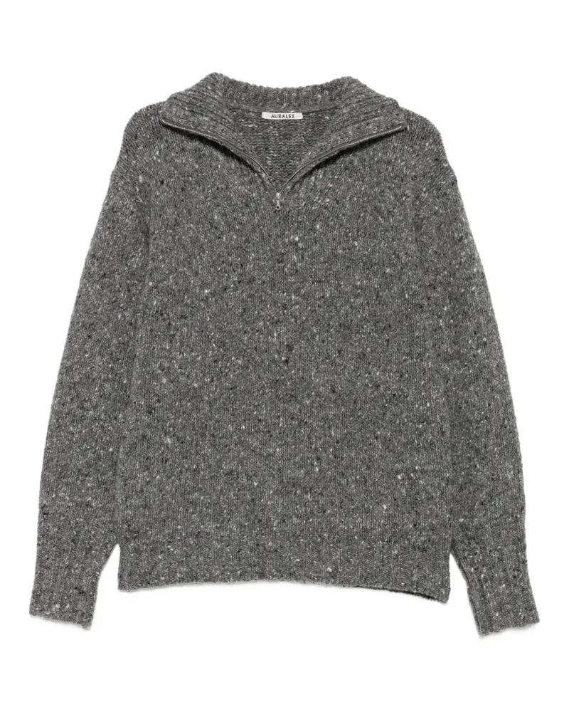 AURALEE Pullover mit Reißverschluss - Grau Grau