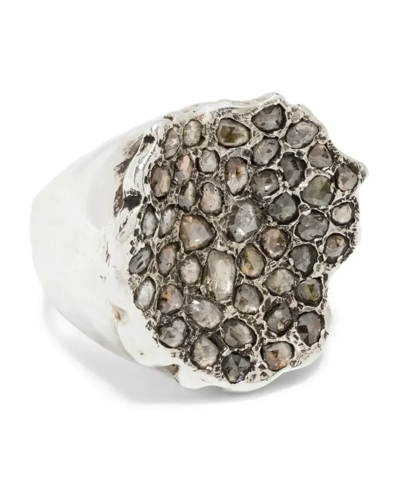 Rosa Maria Ring aus Sterlingsilber mit Diamant Silber