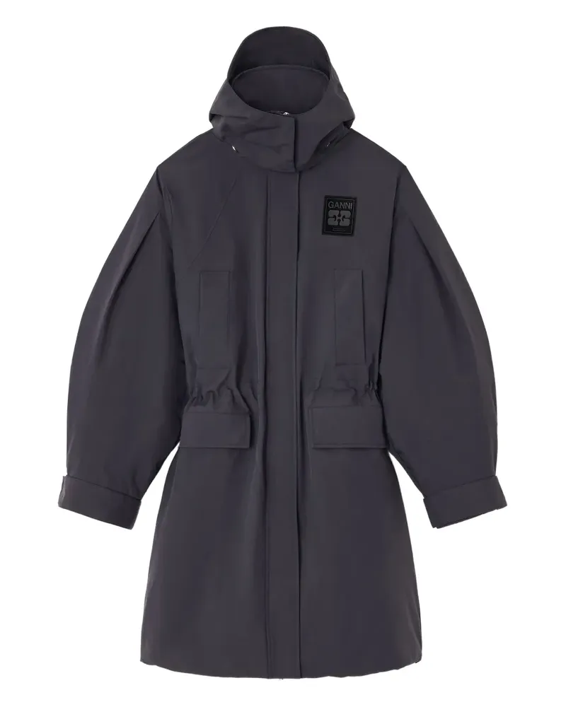 Ganni Ripstop Parka - Grau Grau