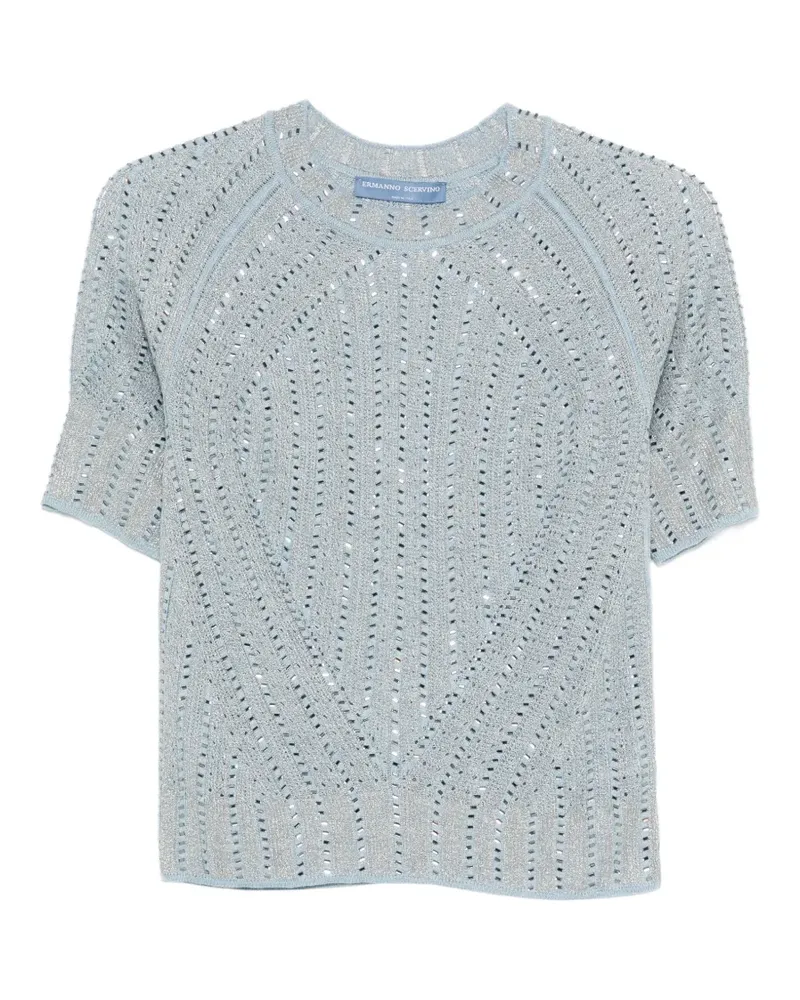 Ermanno Scervino openwork T-shirt - Blau Blau