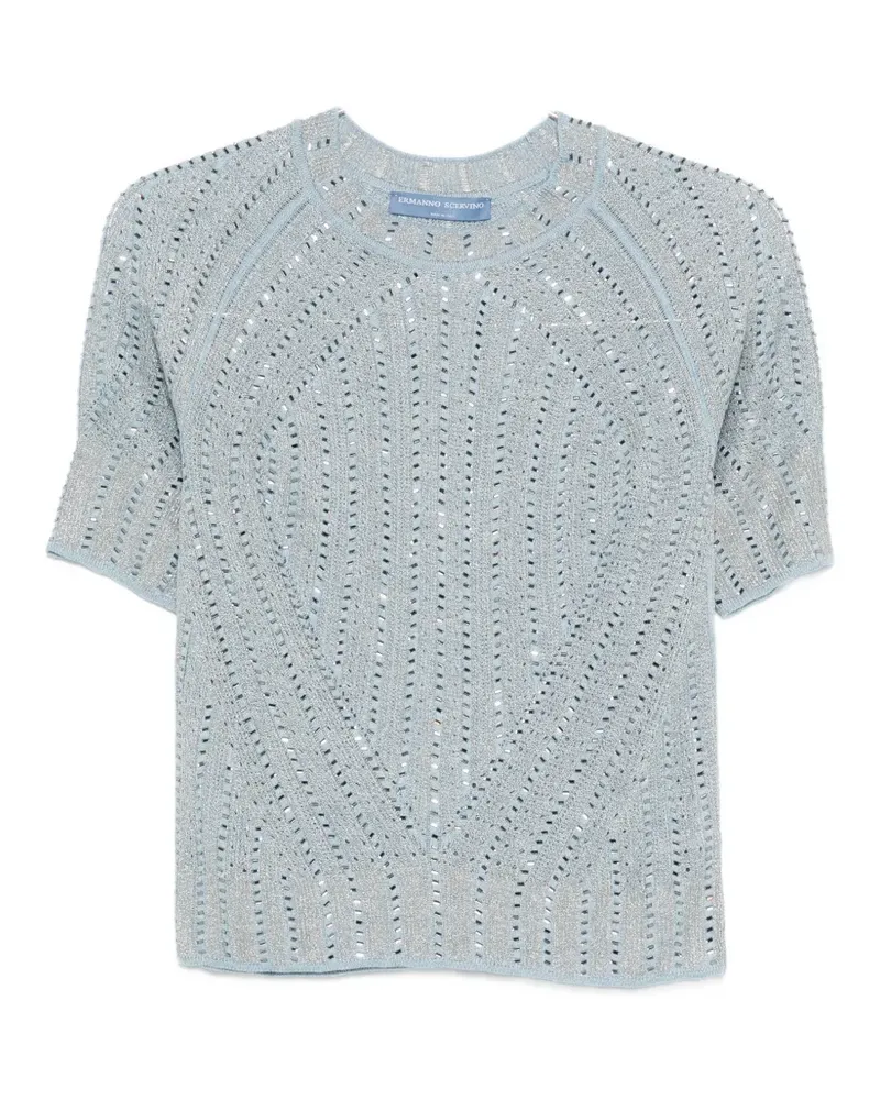Ermanno Scervino openwork T-shirt - Blau Blau