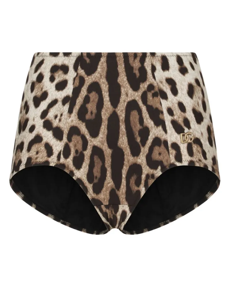Dolce & Gabbana Bikinihöschen mit Leoparden-Print - Braun Braun