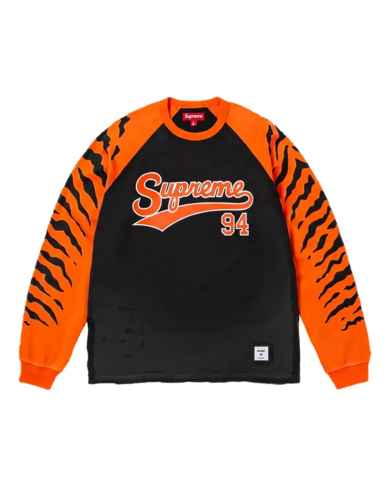 Supreme Being Langarmshirt mit Tiger-Print - Schwarz Schwarz