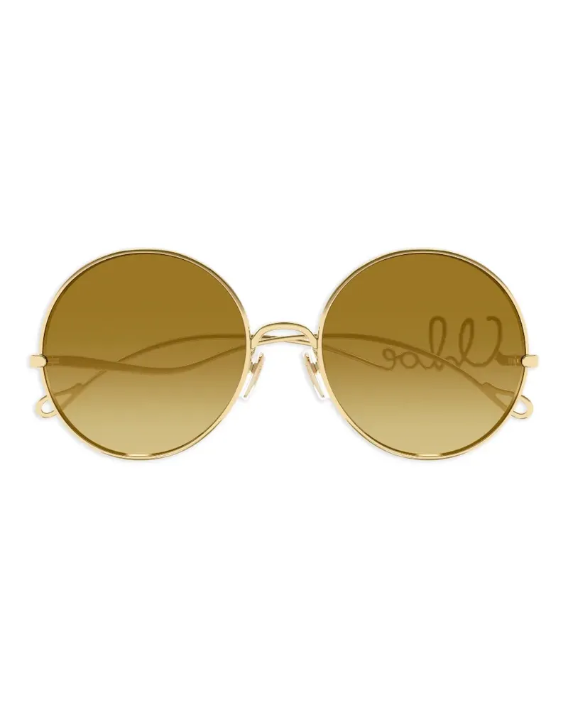 Chloé Sonnenbrille mit rundem Gestell - Gold Gold