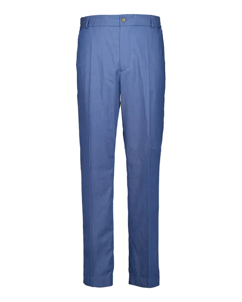 Moncler logo-patch straight-fit trousers - Blau Blau
