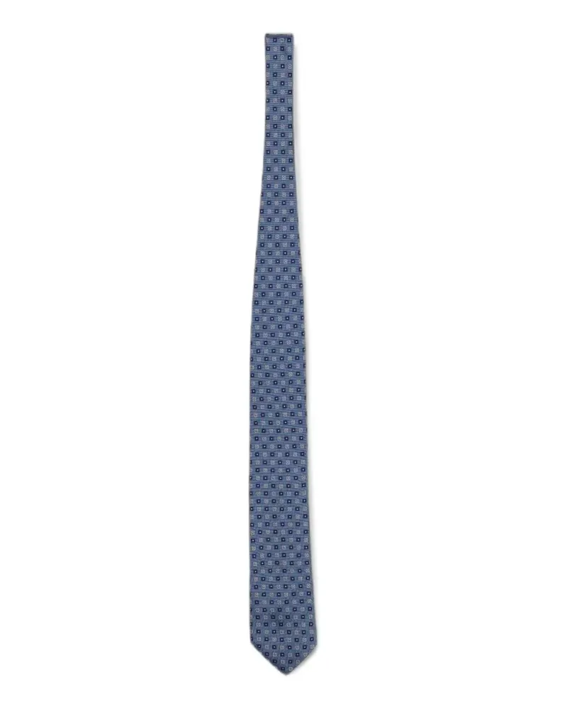 Ermenegildo Zegna Brera geometric-print tie - Blau Blau