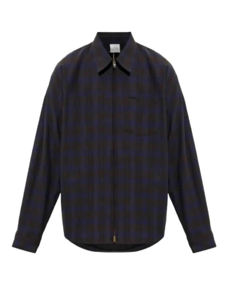 VETEMENTS checked zip-up shirt - Braun Braun