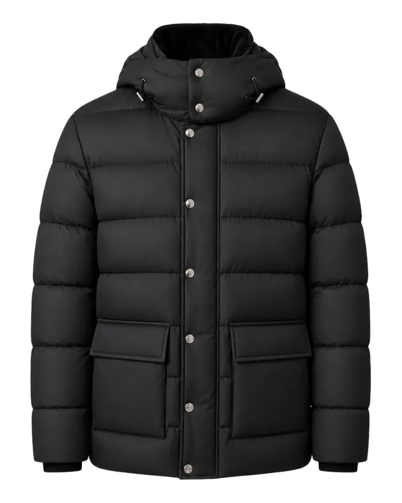 Herno Gesteppte Daunenjacke mit Kapuze - Schwarz Schwarz