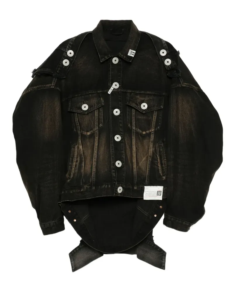 MIHARAYASUHIRO Reverse-Back Jeansjacke - Schwarz Schwarz