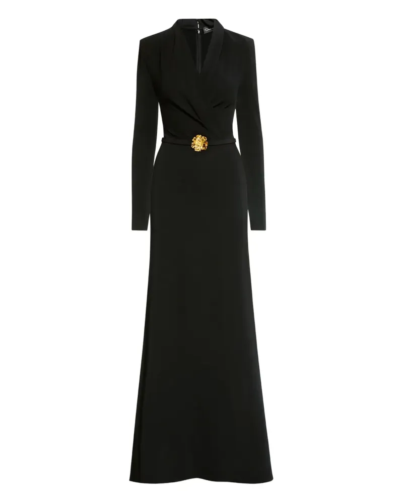 Oscar de la Renta Verziertes Abendkleid - Schwarz Schwarz