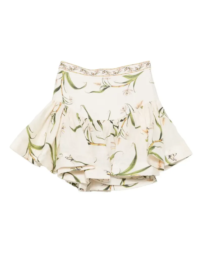 AGUA BENDITA Jacarina Azucar Minirock mit Blumenprint - Nude Nude