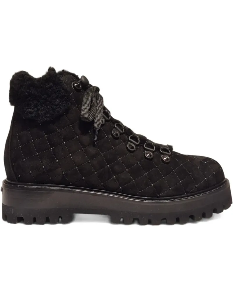 Le Silla Gesteppte Ghetele St. Moritz Stiefel 40mm - Schwarz Schwarz