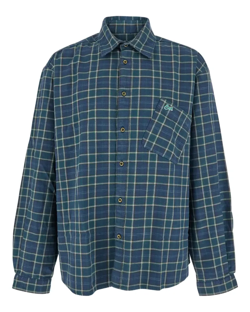 ERL check-pattern shirt - Grün Grün