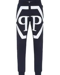 Philipp Plein Jogginghose mit Logo-Print Blau