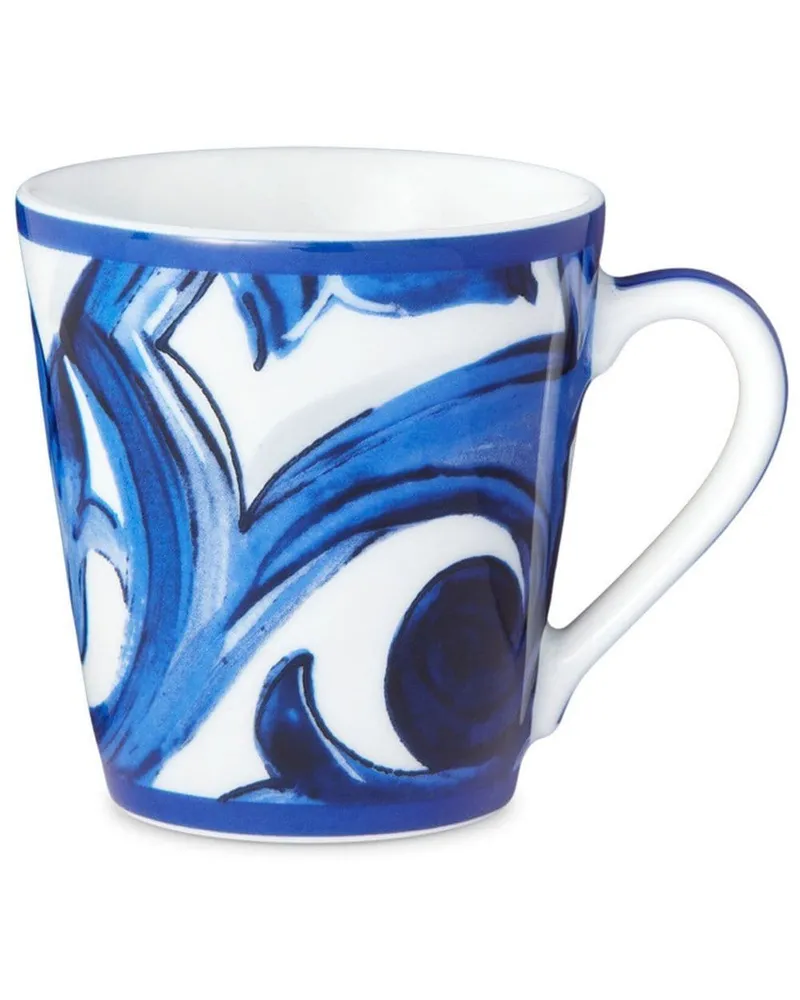 Dolce & Gabbana Porzellanbecher mit Archiv-Print - Blau Blau