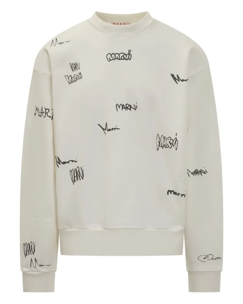 Marni Sweatshirt mit Logo-Print - Nude Nude