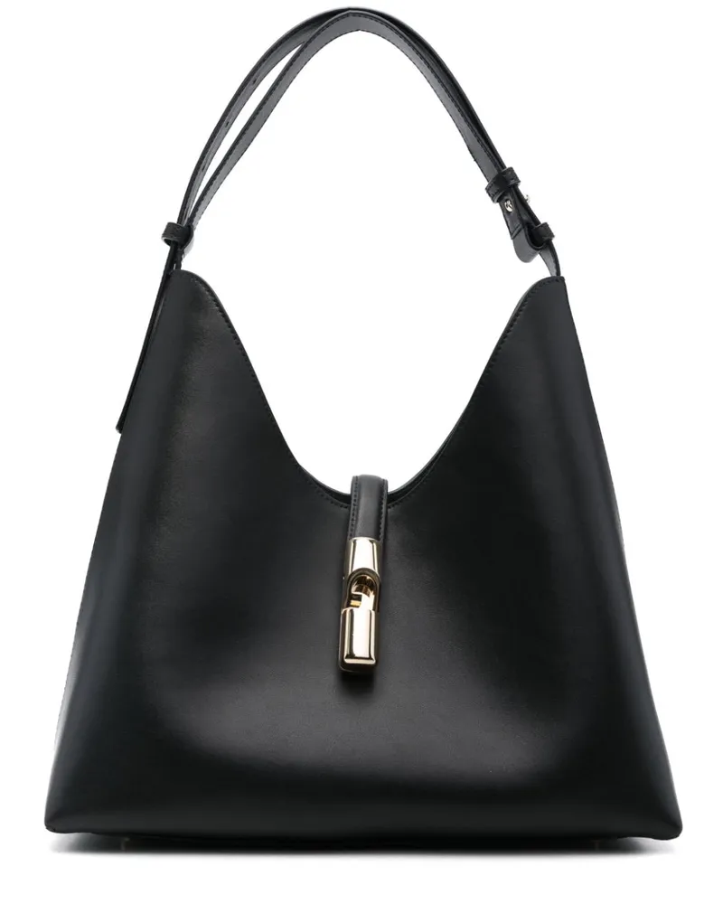 Furla Goccia Schultertasche - Schwarz Schwarz