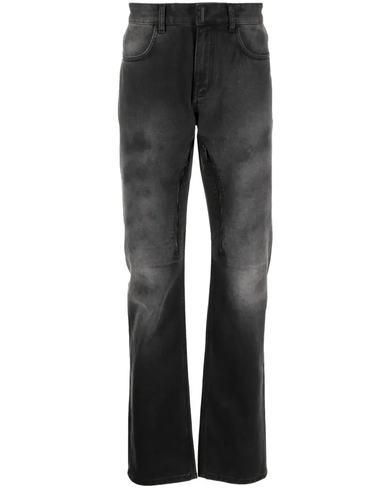 Givenchy Gerade Jeans mit Stone-Wash-Effekt - Schwarz Schwarz