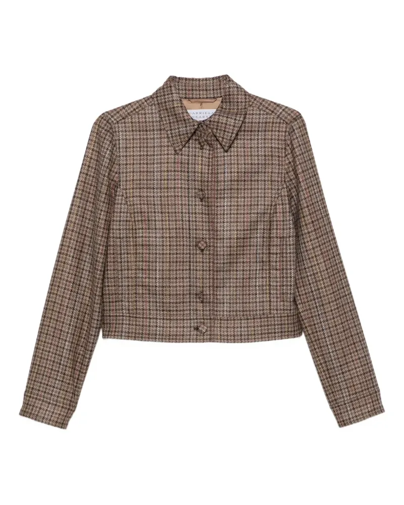Gabriela Hearst Thereza Jacke mit Mikro-Karo - Braun Braun