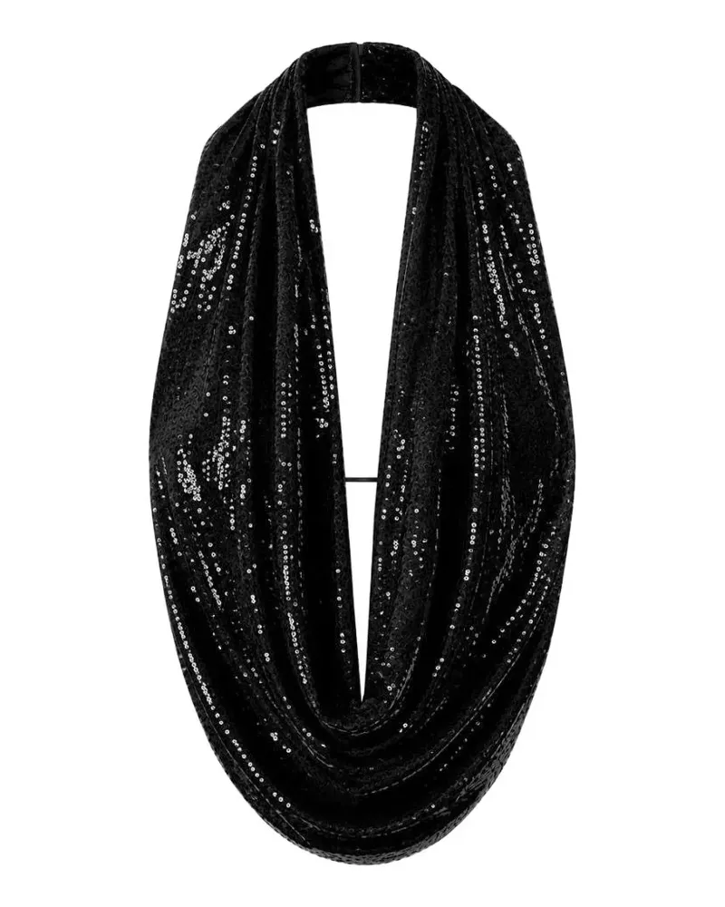 Amazuìn sequin-embellished asymmetric top - Schwarz Schwarz