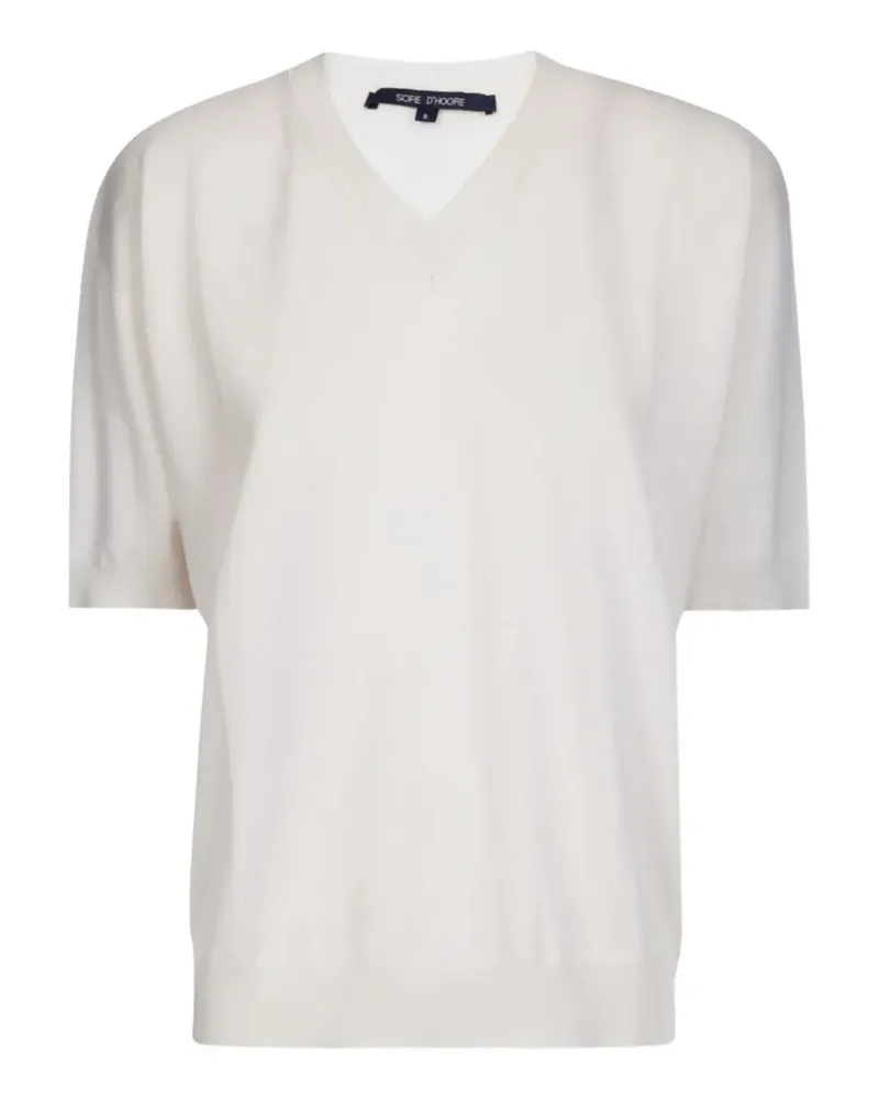 Sofie D'Hoore short-sleeve V-neck top - Nude Nude