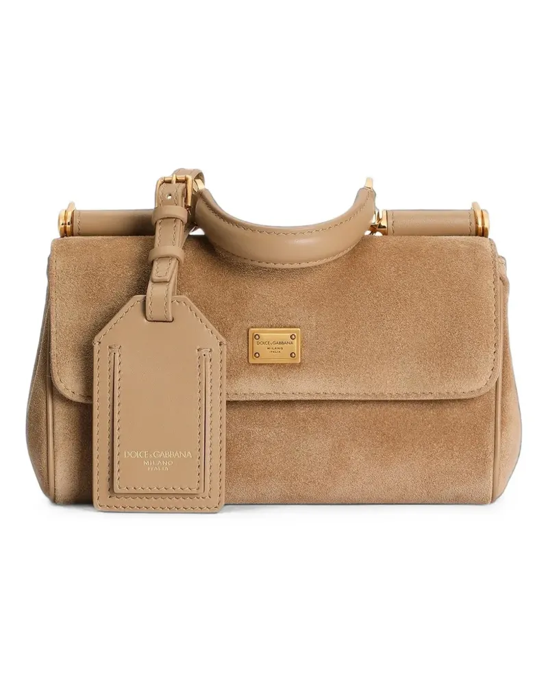 Dolce & Gabbana Mini My Sicily Handtasche aus Leder - Nude Nude