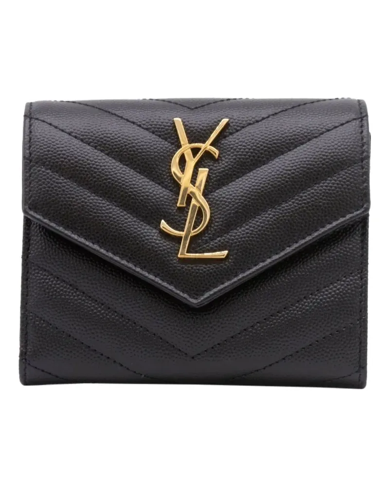 Saint Laurent Cassandre wallet - Schwarz Schwarz