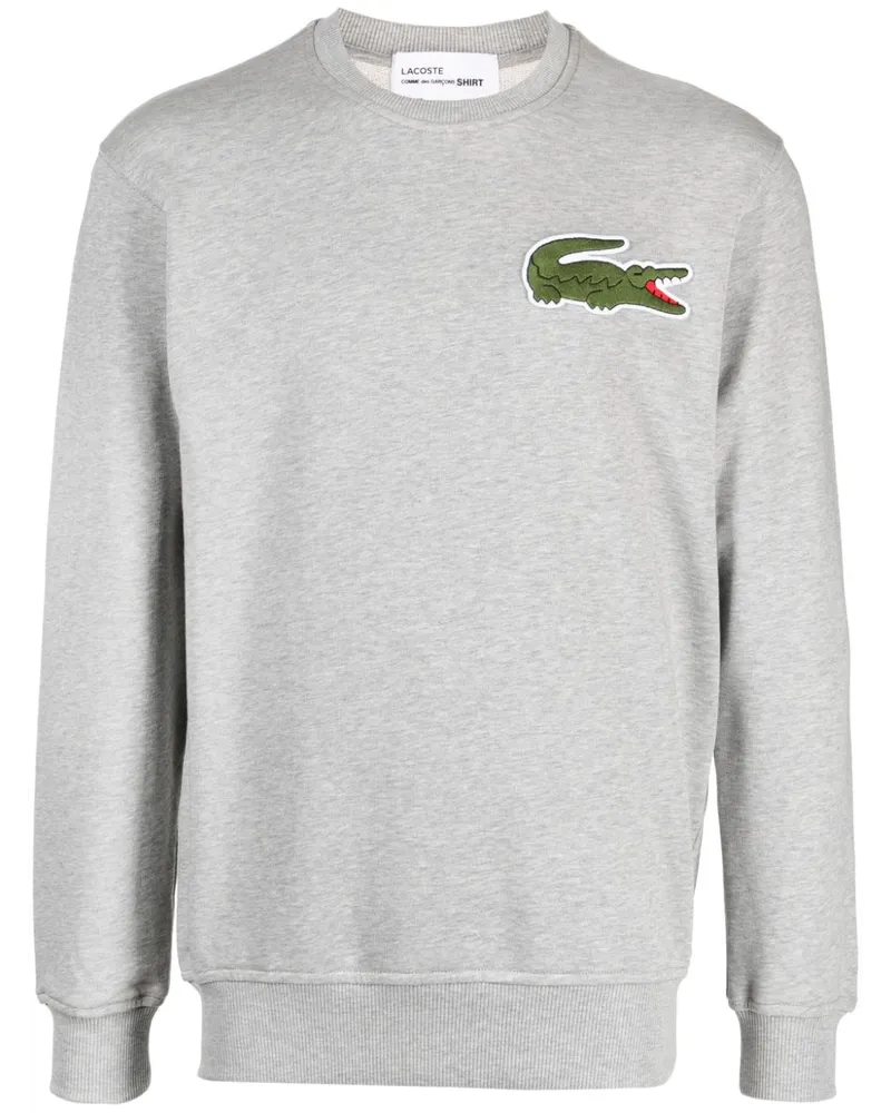 Comme des Garçons x Lacoste Sweatshirt mit Logo-Patch Grau