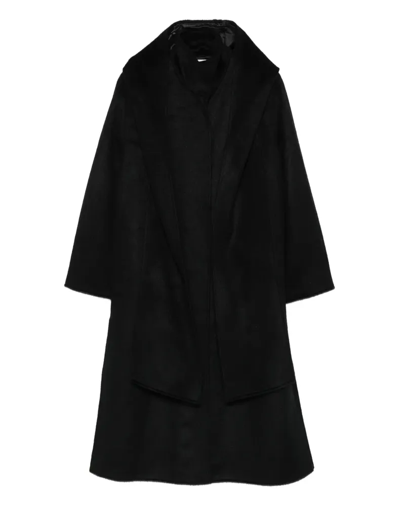 forte_forte funnel-neck coat - Schwarz Schwarz