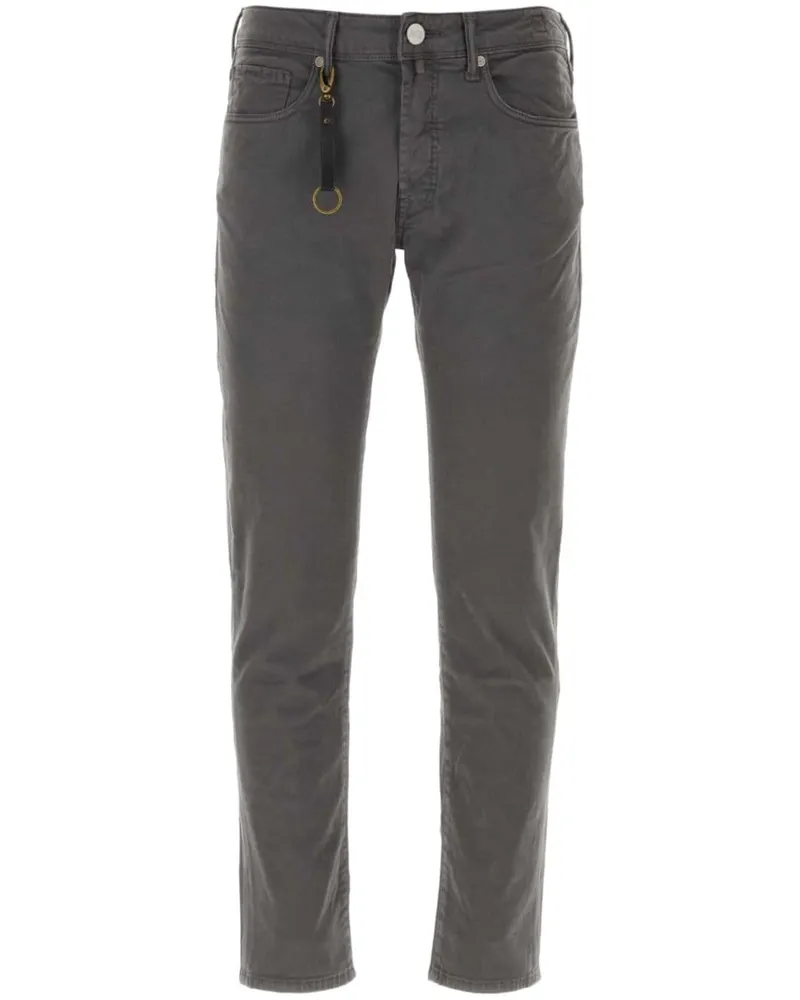 Incotex Straight-Leg-Jeans mit Logo-Patch - Grau Grau