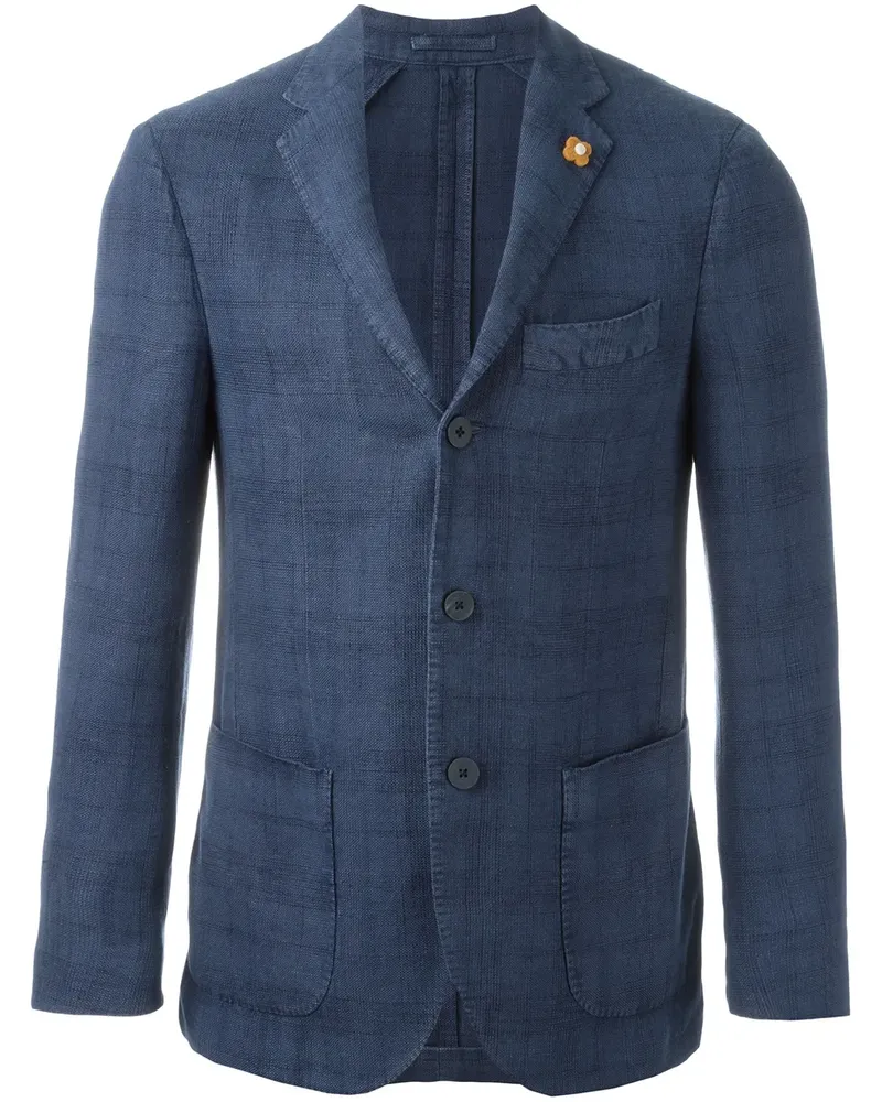 LARDINI Kariertes Sakko - Blau Blau