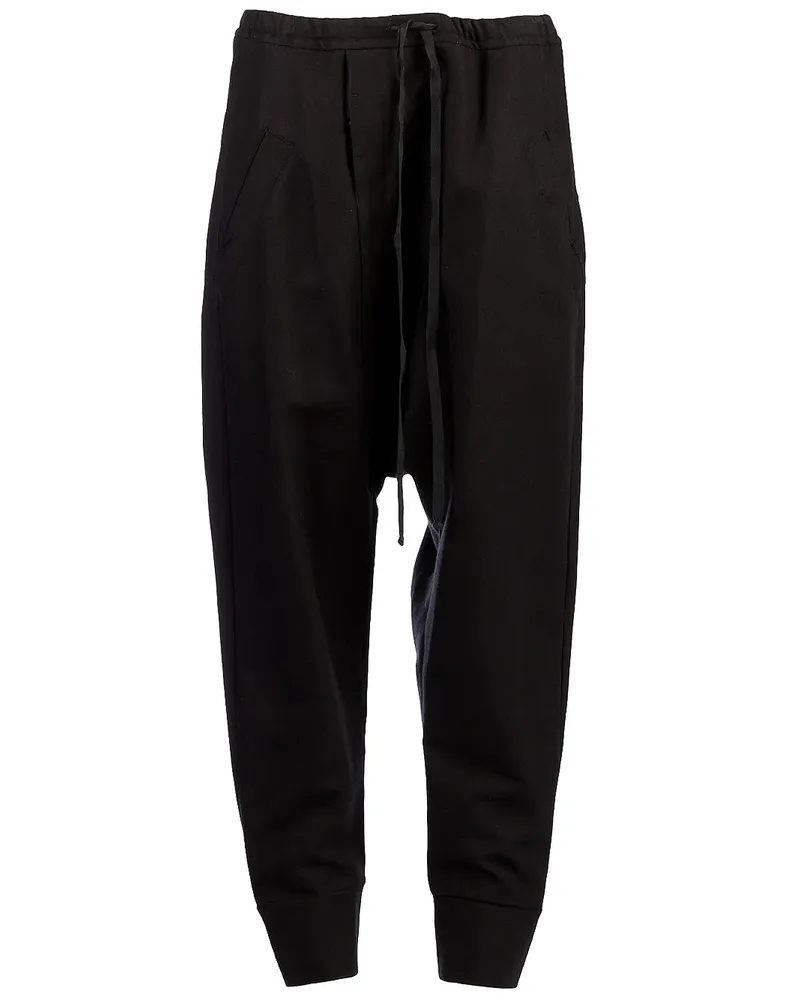Lost and Found dropped crotch trouser - Schwarz Schwarz