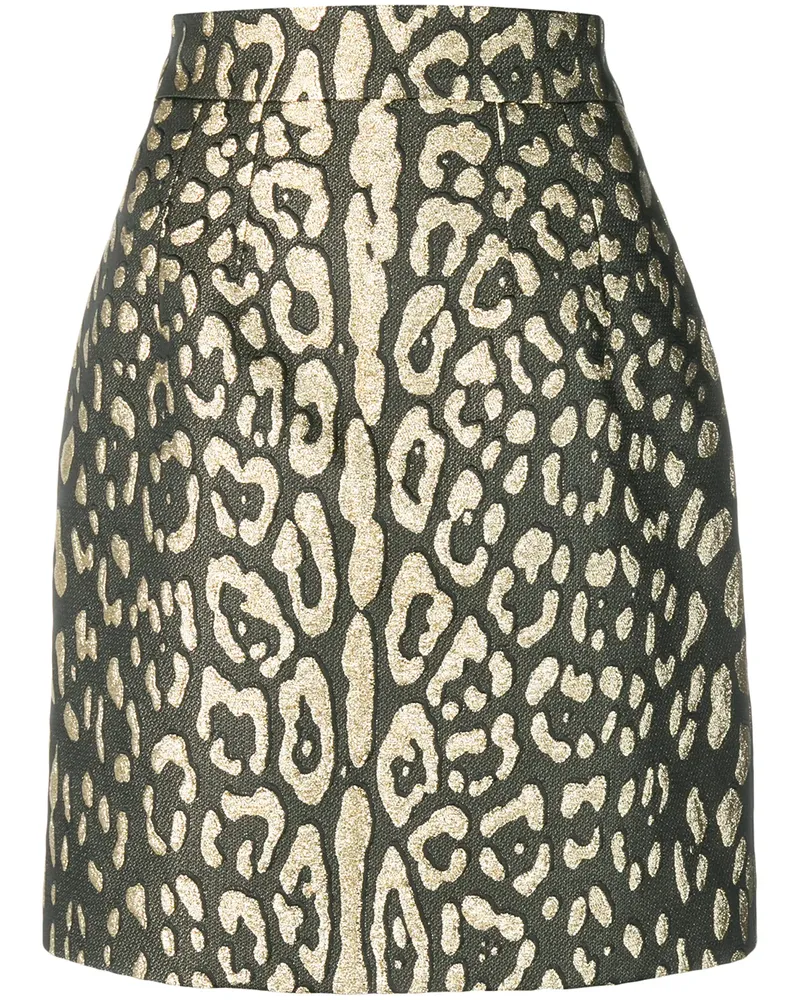 Dolce & Gabbana Minirock mit Leoparden-Print - Schwarz Schwarz
