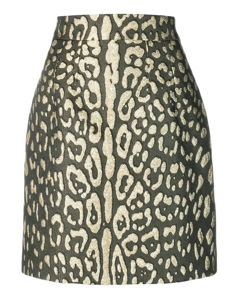 Dolce & Gabbana Minirock mit Leoparden-Print - Schwarz Schwarz