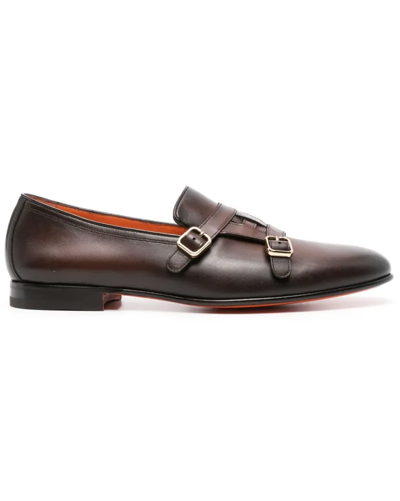 Santoni Carlos Monk-Schuhe - Braun Braun