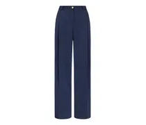 Palazzohose mit weitem Bein - Blau