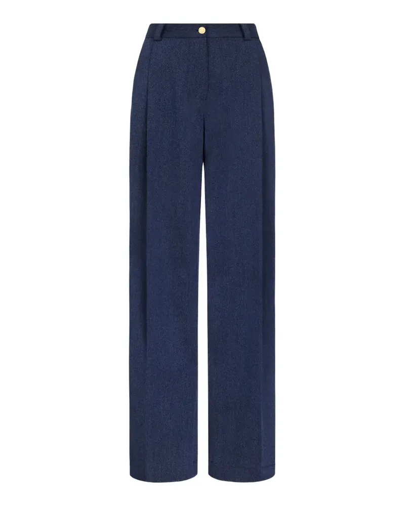 Oscar de la Renta Palazzohose mit weitem Bein - Blau Blau