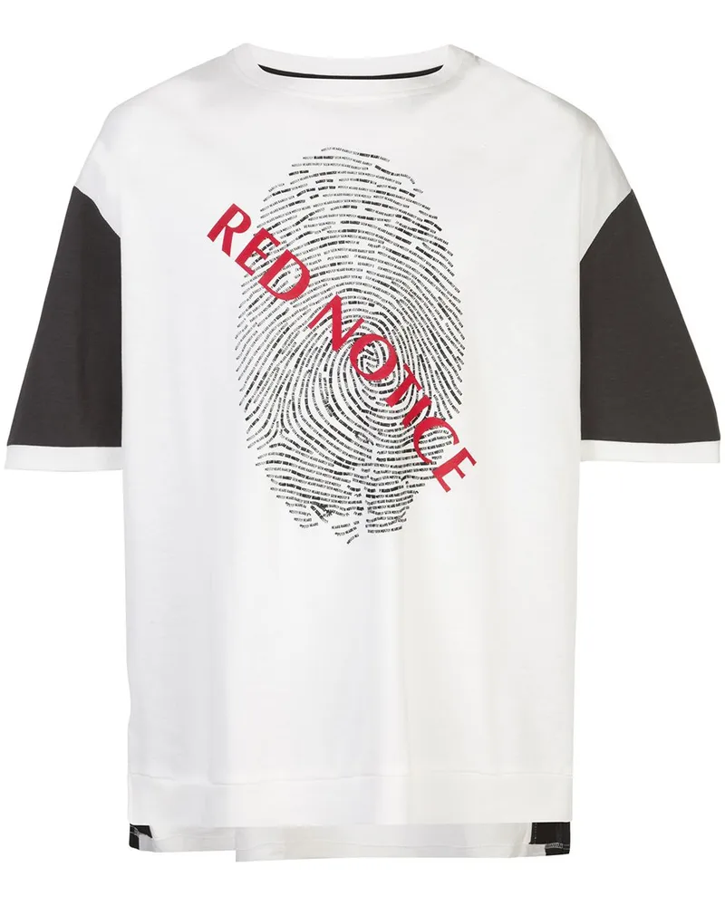 Mostly Heard Rarely Seen T-Shirt mit "Red Notice"-Print - Weiß Weiß