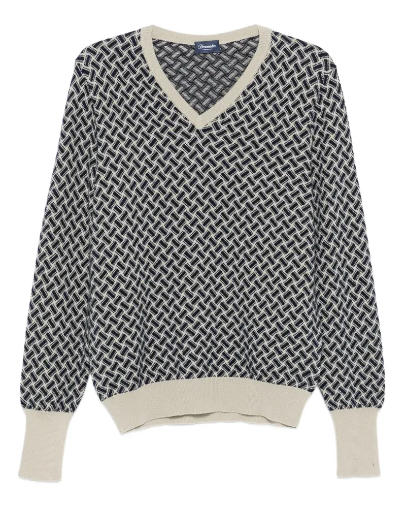 Drumohr  Pullover mit geometrischem Muster - Blau Blau