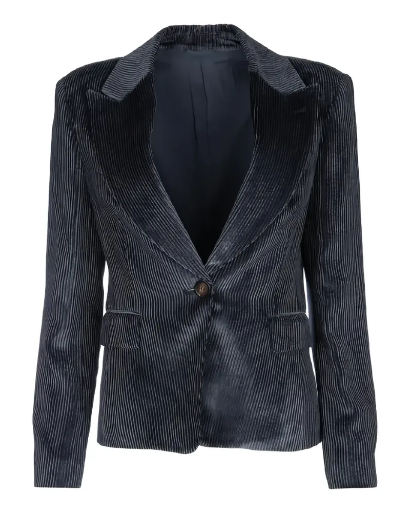 Brunello Cucinelli textured blazer - Blau Blau