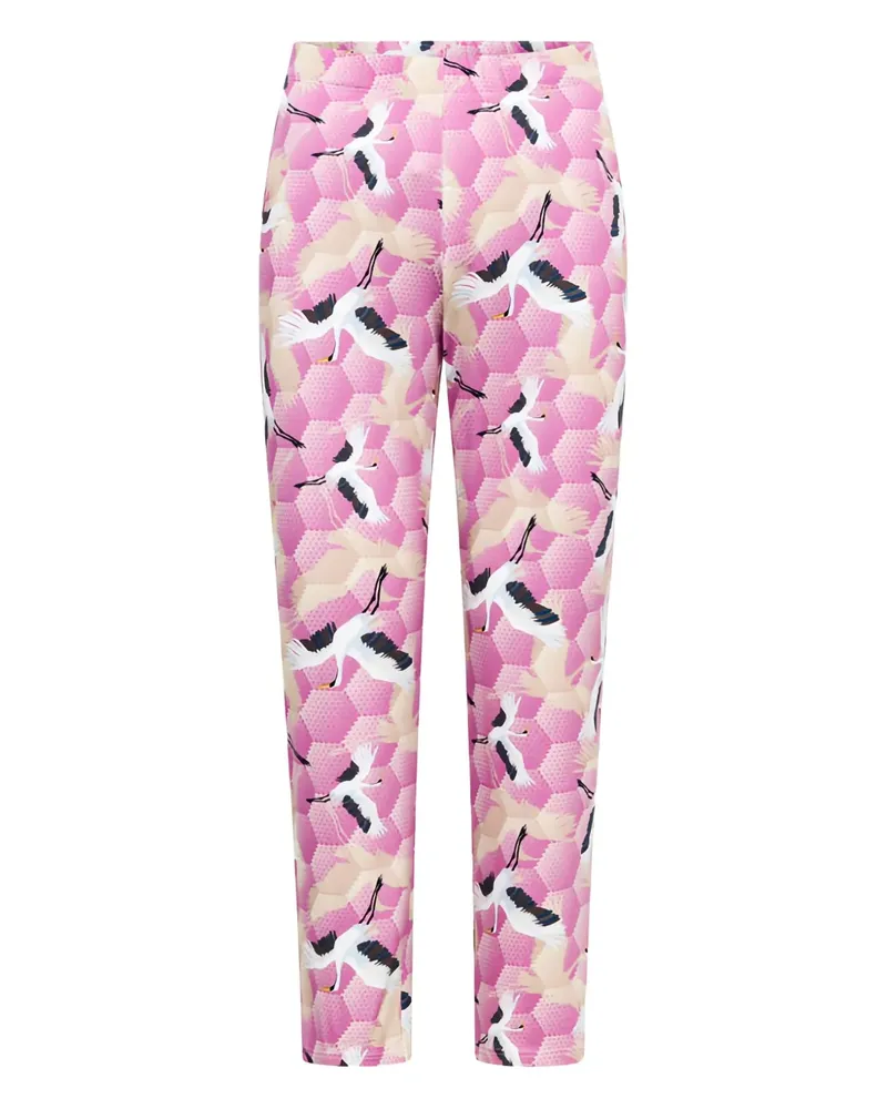 Rochas graphic birds trousers - Rosa Rosa