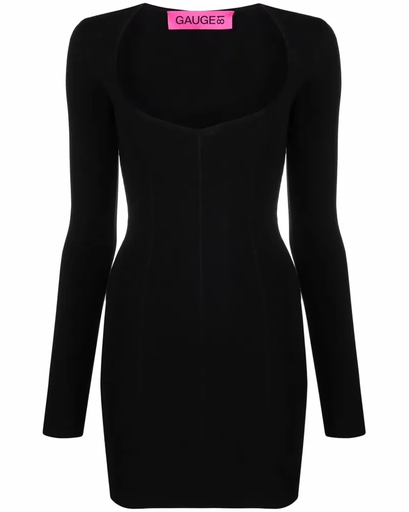 GAUGE81 Langärmeliges Minikleid - Schwarz Schwarz